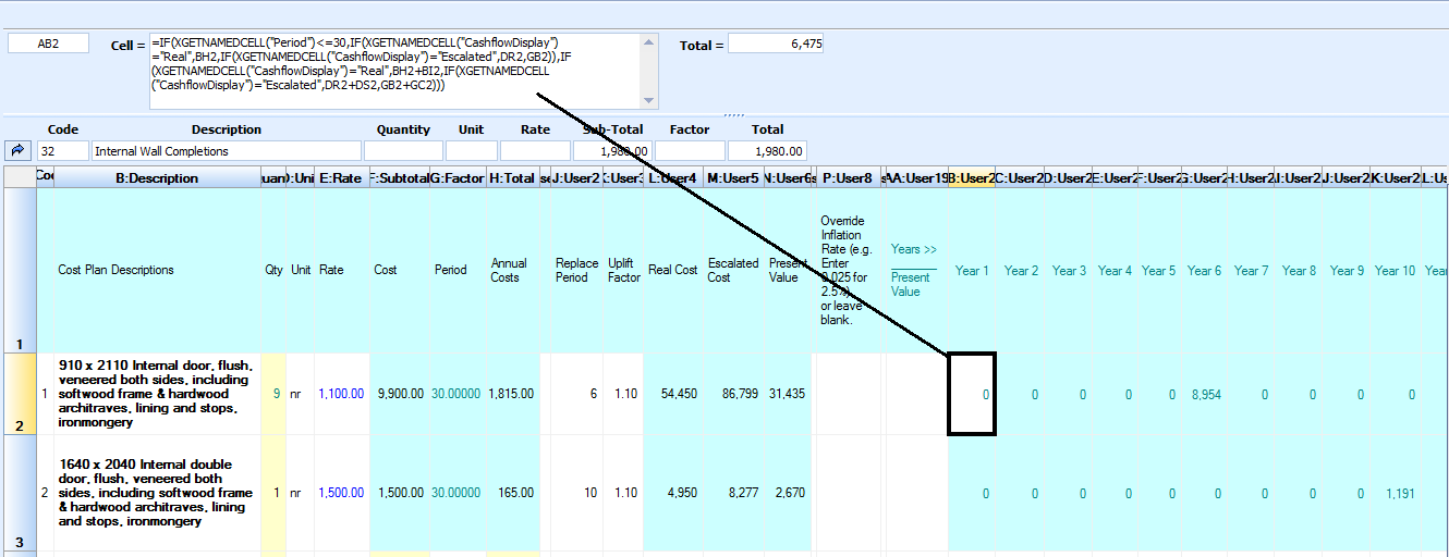 LCC Calculation Sub-Sheet