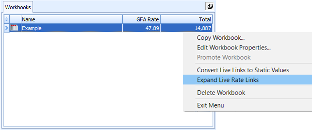 Expand Live Rate Links