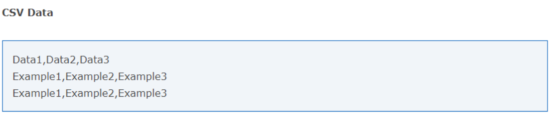 How the data looks like after it has been saved as a CSV