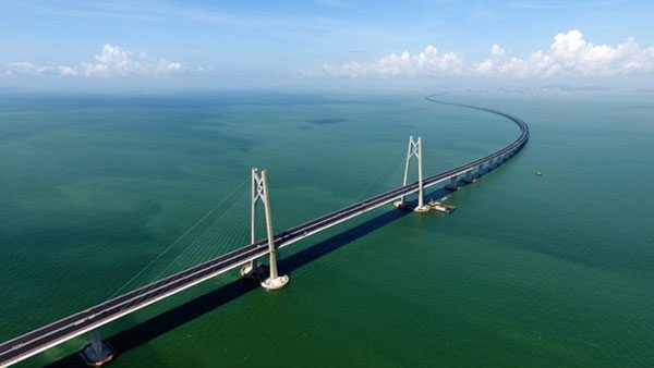 The Hong Kong-Zhuhai-Macau Bridge: Pearl River Delta, China