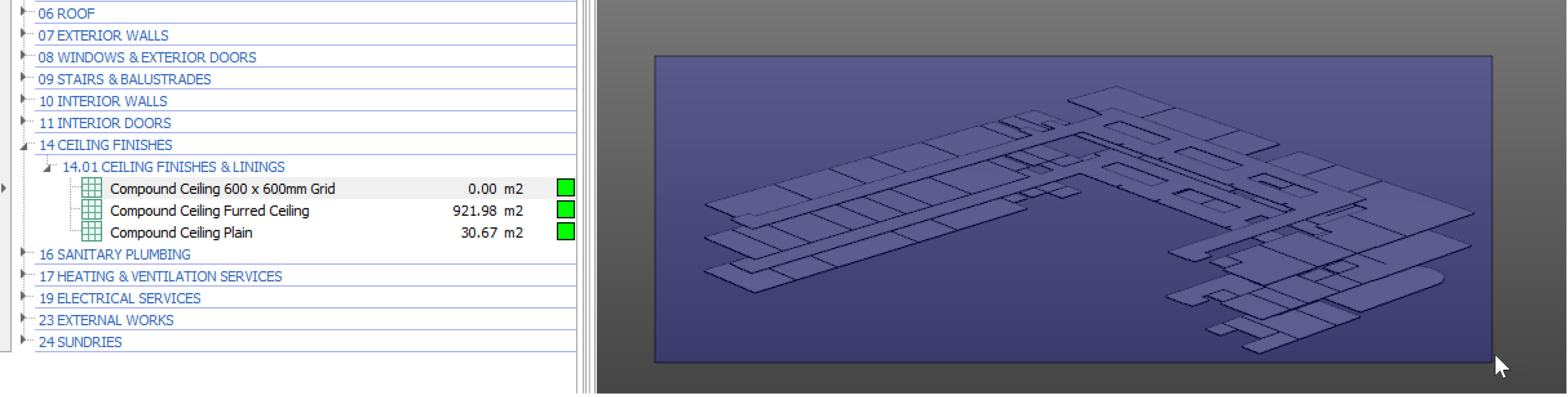 iTWO costX Object Mode Selecting objects in an Area