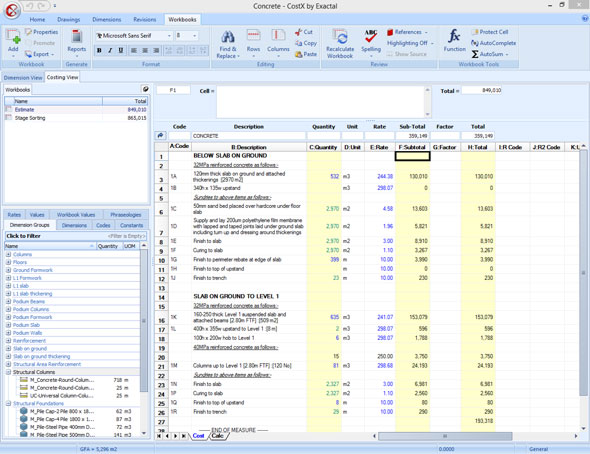 Concrete and Masonry Estimating Workbook