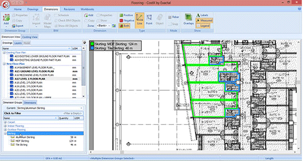 Flooring 2D and 3D BIM Takeoff