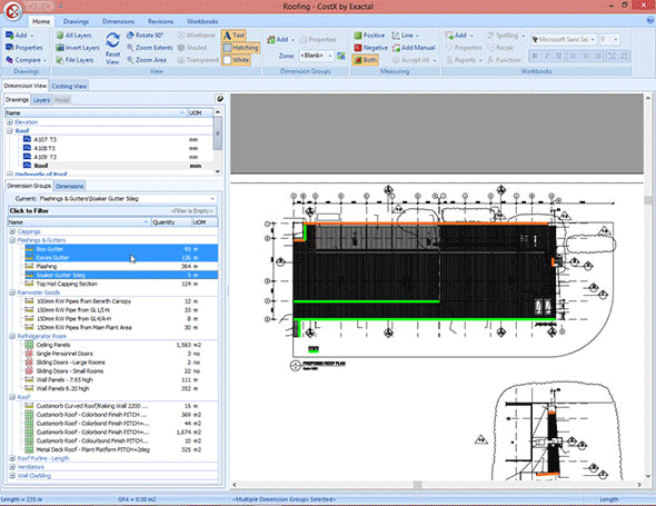 Roofing 2D and 3D BIM Takeoff